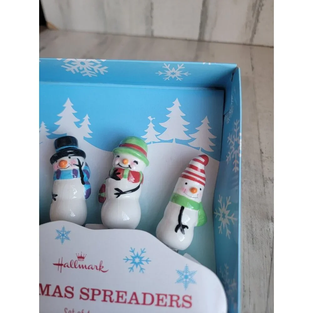 Hallmark Christmas spreadables snowman‎ Xmas home decor kitchen